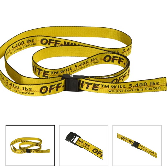Off white skinny industrial belt - Picture 1 of 4